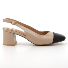 Ingrid Slingbacks Heels Black Nude